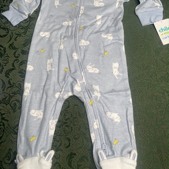 NWT NB 6-9 0 3-6 Easter bib hat sleeper carters layette baby shower present gift - Picture 7 of 10